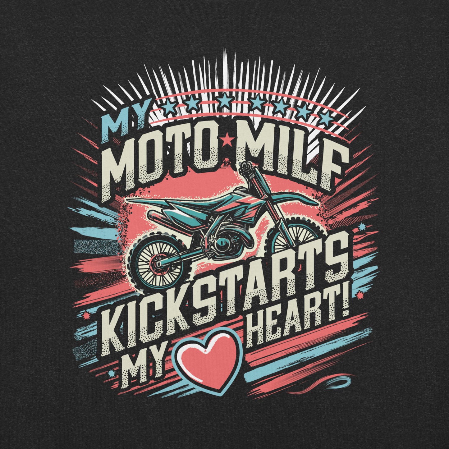 My Moto Milf Kickstarts My Heart (BLK Tee)