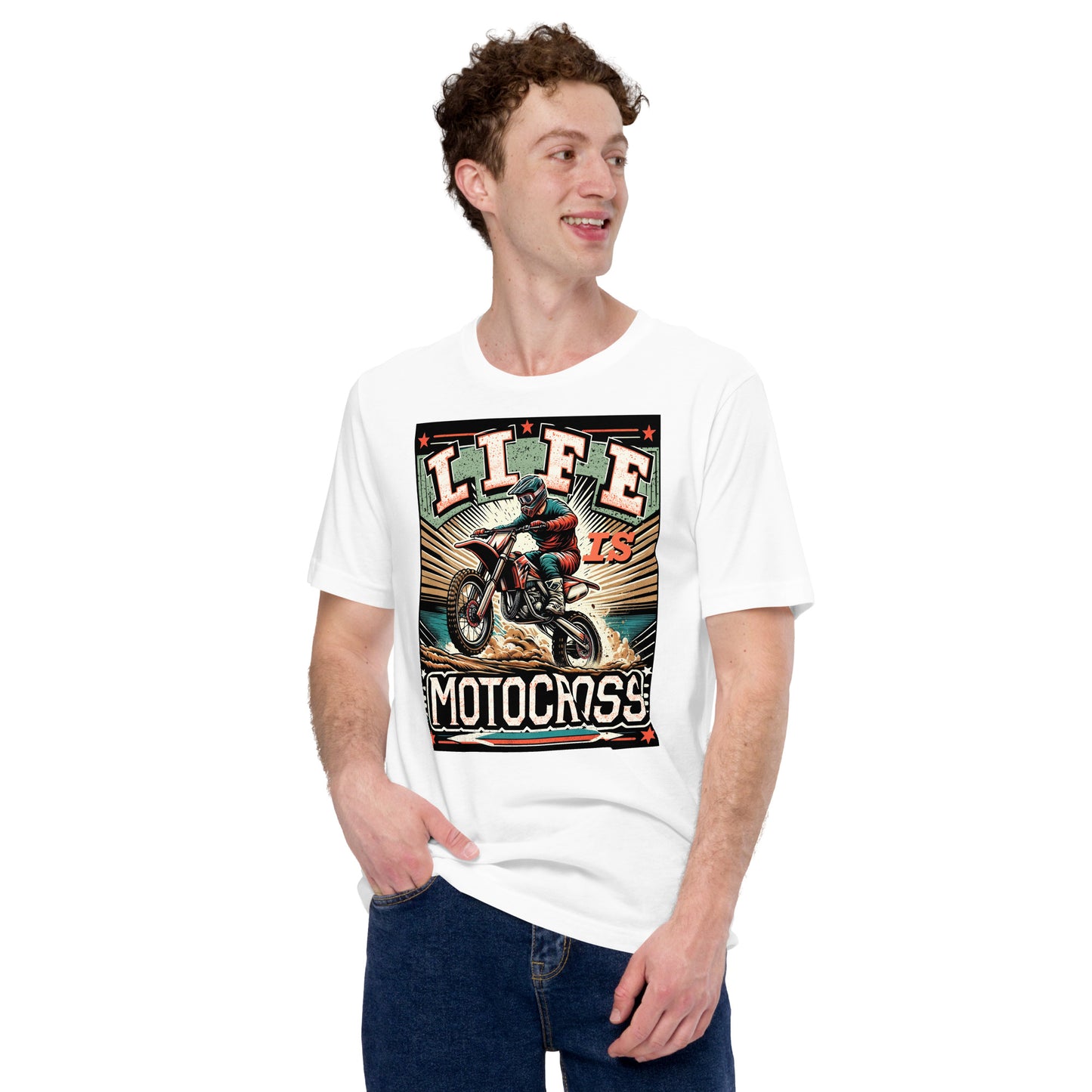 Life is Motocross (WHT TEE) Unisex t-shirt