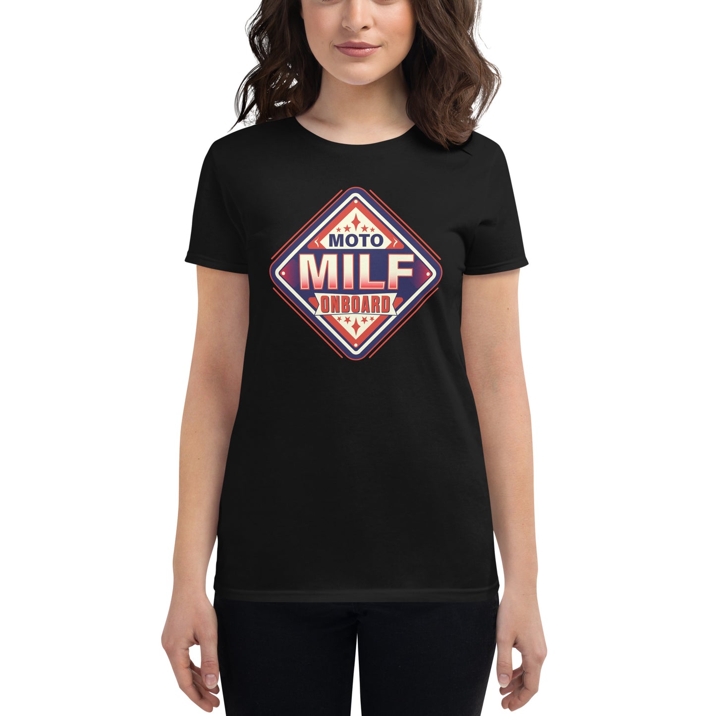 Moto Milf Onboard - Women's short sleeve t-shirt