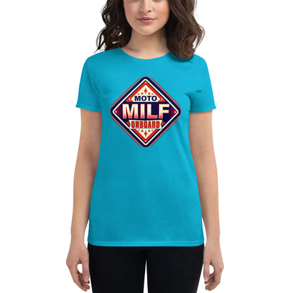 Moto Milf Onboard - Women's short sleeve t-shirt