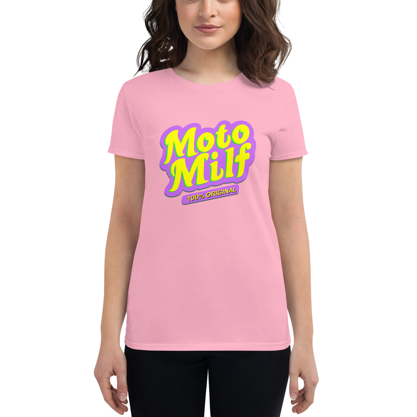 2 Stroke Loving Moto Milf - Women's short sleeve t-shirt (WHT and Colored)