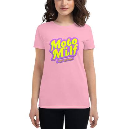 2 Stroke Loving Moto Milf - Women's short sleeve t-shirt (WHT and Colored)