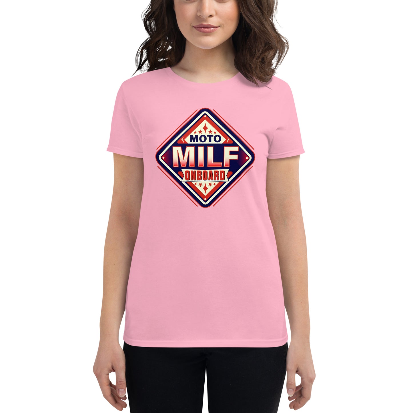 Moto Milf Onboard - Women's short sleeve t-shirt