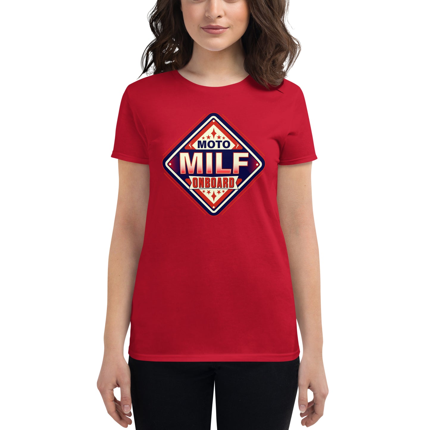 Moto Milf Onboard - Women's short sleeve t-shirt