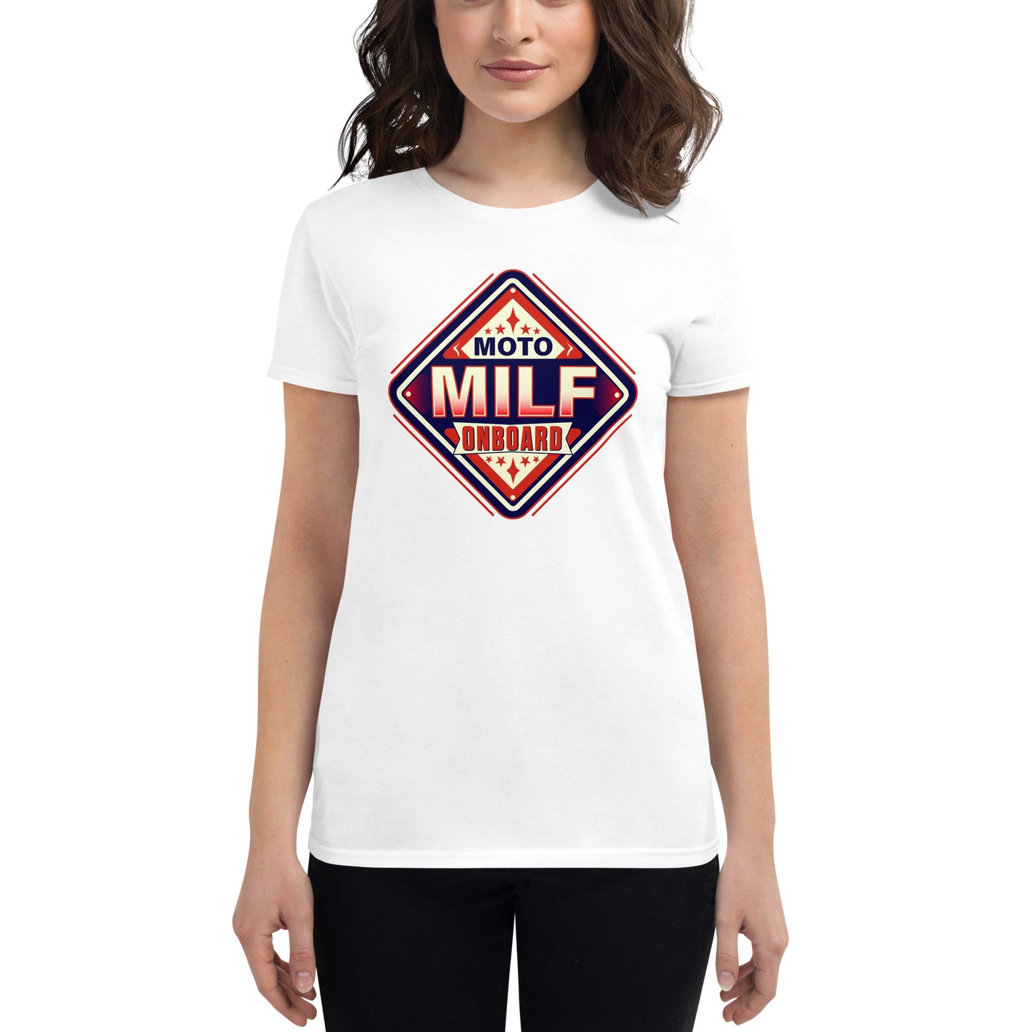 Moto Milf Onboard - Women's short sleeve t-shirt